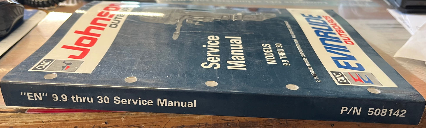 JOHNSON EVINRUDE OUTBOARD SERVICE MANUAL 1991 P/N 508142