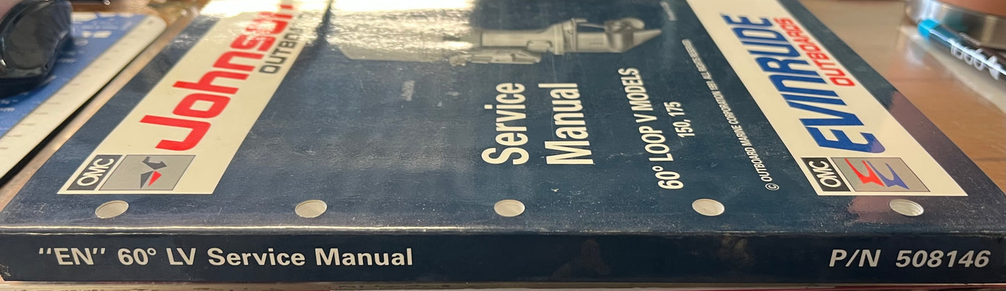 JOHNSON EVINRUDE OUTBOARD SERVICE MANUAL 1991 P/N 508146