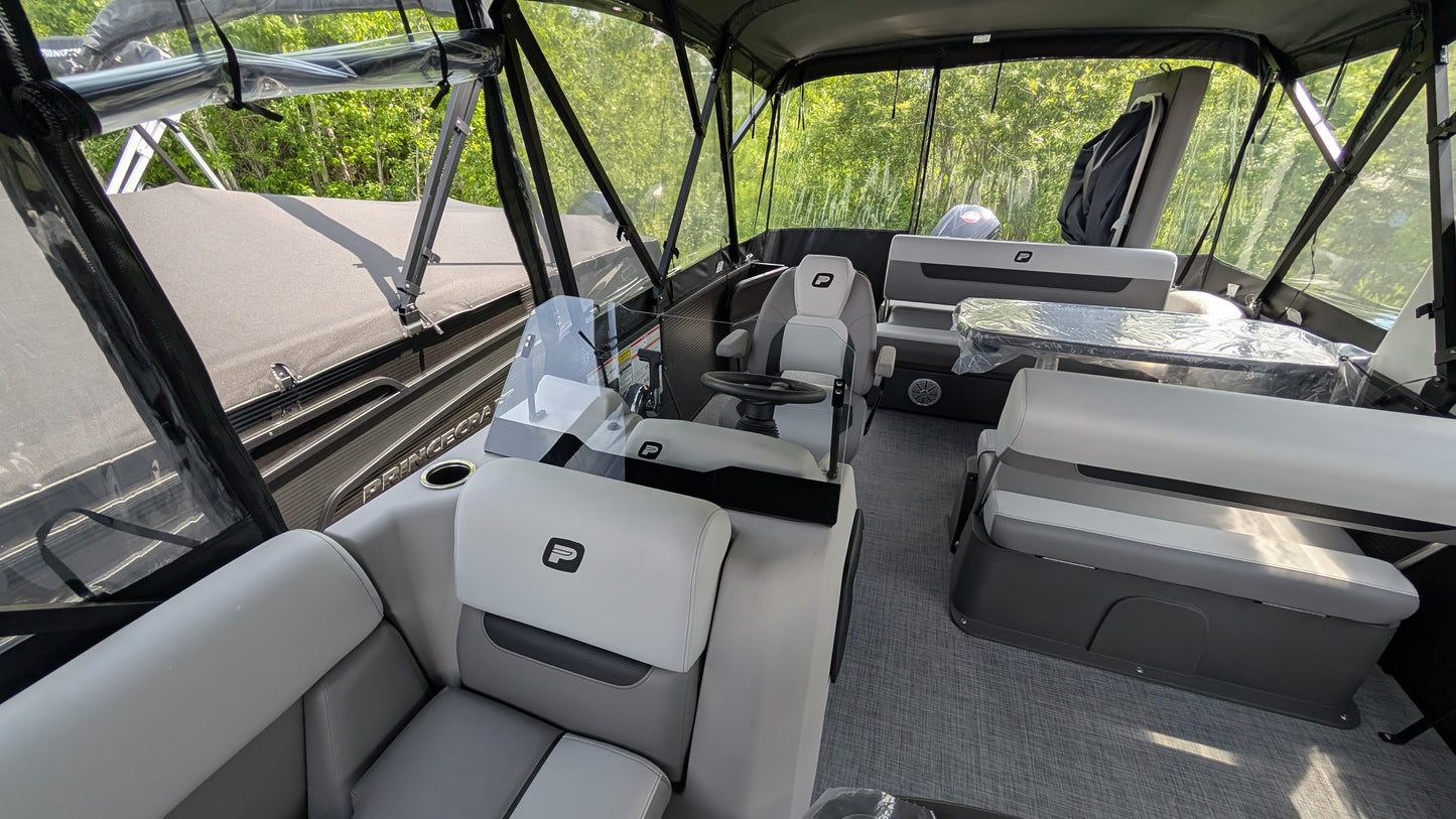 Princecraft Vectra 21 RL (2026) – Charcoal + White | Powered by Mercury 115 EXLPT PRO XS CT | sport package + camper top