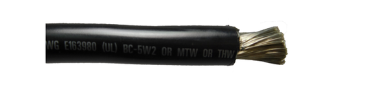 Cobra A2002t07 - Tinned Cooper Battery Cable Black 2awg, per foot