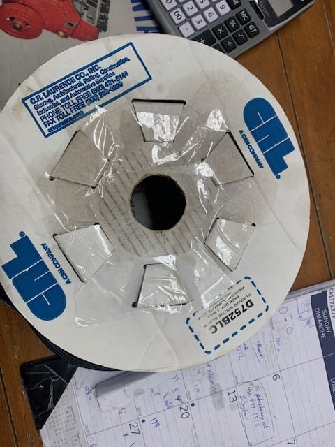 GLAZING SPLINE BLACK D752BLC  3/16