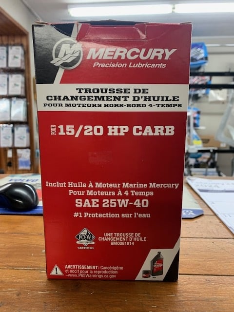MERCURY - OIL CHANGE KIT 15/20HP CARB 8M00819914