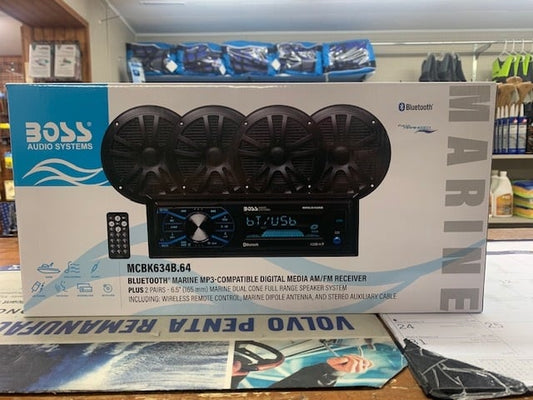 BOSS AUDIO SYSTEMS BLUETOOTH MARINE MP-3 COMPATIBLE MCBK634B64