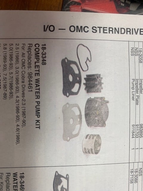 COMPLETE WATER PUMP HOUSING KIT FOR COBRA 3348