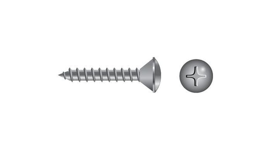 Seachoice B632 - Phillips Tapping Screw Oval Head #6 x 3/4
