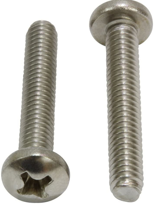 Seachoice B751 - Stainless Steel Phillips Machine Screw Pan Head 8-32 x 1”