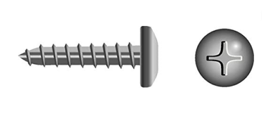 Seachoice B636 - Stainless Steel Phillips Tapping Screw Pan Head #8 x 1” 1/4