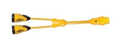 Marinco Y504-2-30 - EEL "Y" Adapter, 50A 125/250V Male To (2) 30A 125V Females